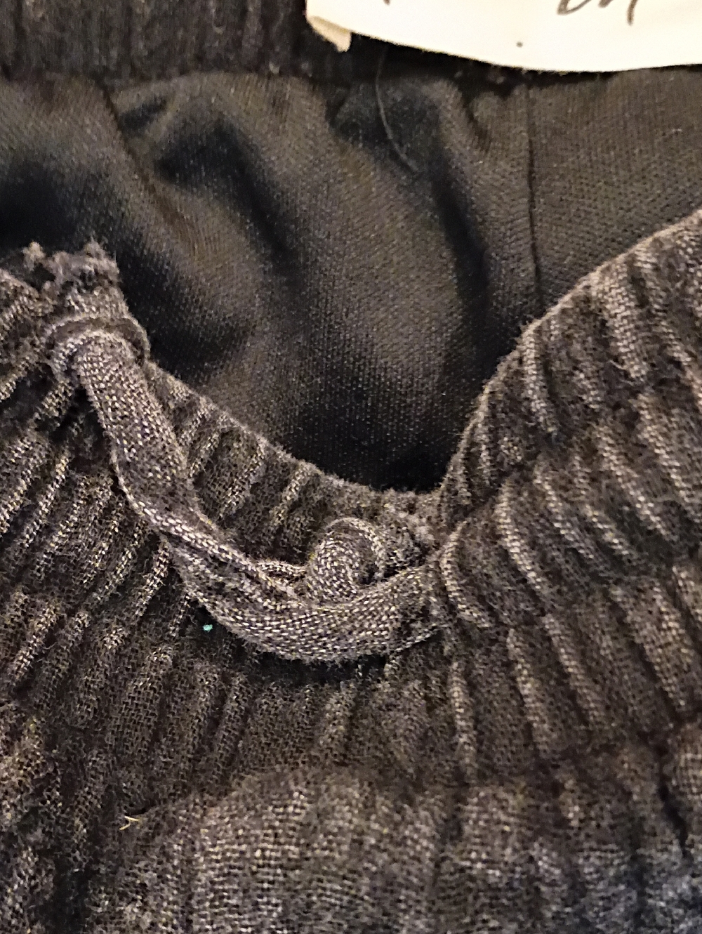 High-Waist Black Textured Summer Shorts - Picture 2 of 3